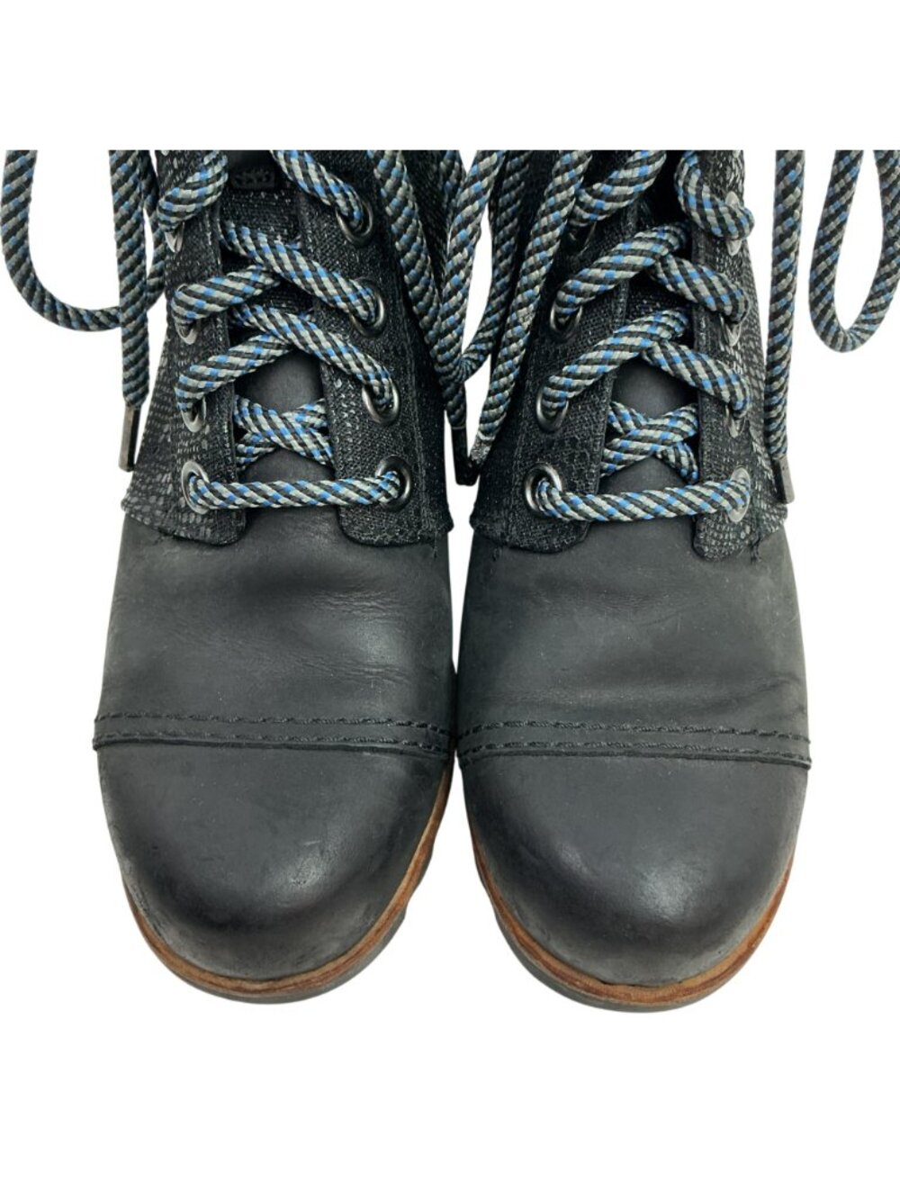 Sorel 1964 Premium Waterproof Snake Print Leather Lace Wedge Boots Womens 8.5 - Picture 5 of 15
